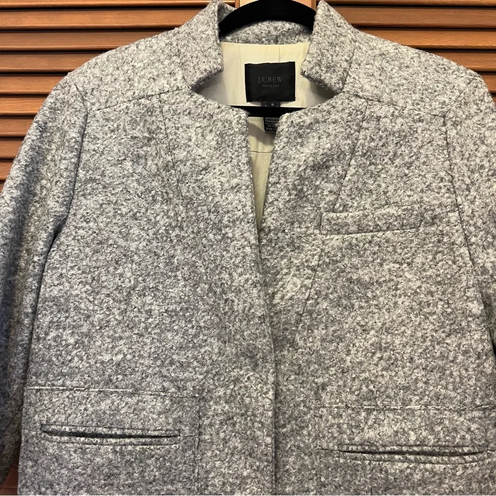 J. Crew Collection virgin wool Women's Gray Jacket 8
